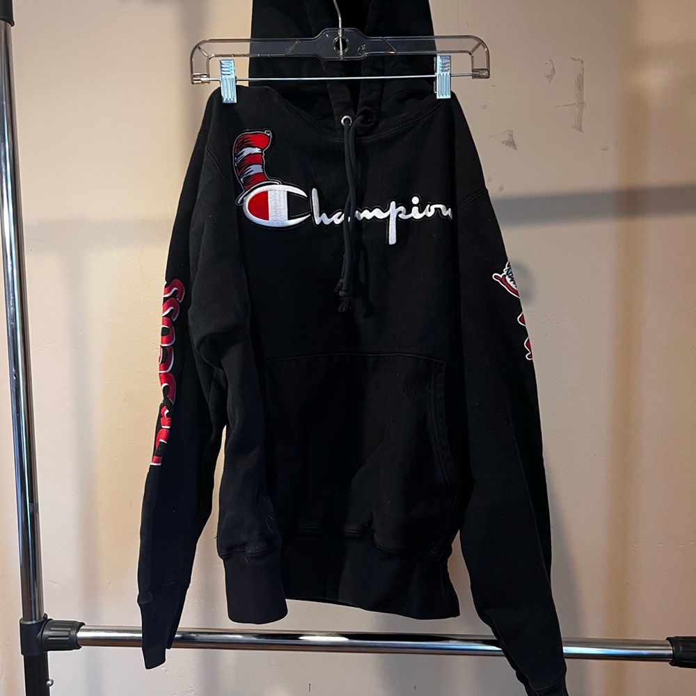 exclusive black champion hoodie